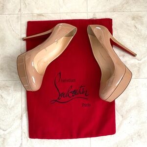 Christian Louboutin Nude Patent Leather Heels